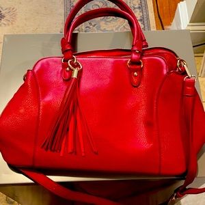 Kathy Ireland Vegan Leather Red Handbag